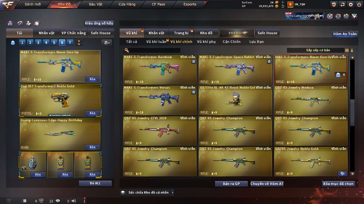 shop acc cf uy tin gia re
